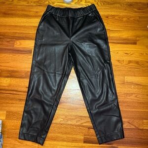 Faux leather pants
